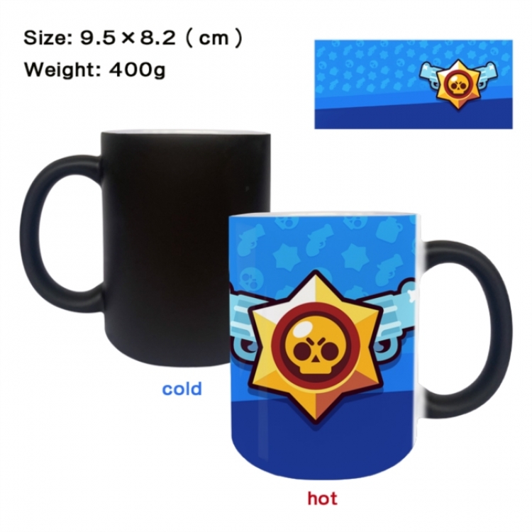 Brawl Stars Anime peripherals color changing ceramic cup tea cup mug 9.5X8.2cm