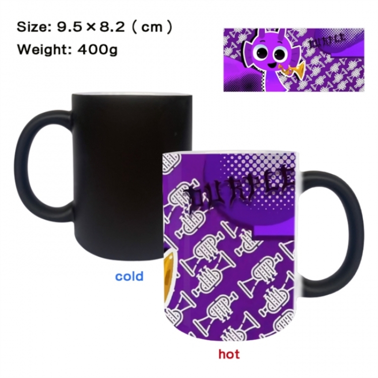 Sprunki Anime peripherals color changing ceramic cup tea cup mug 9.5X8.2cm