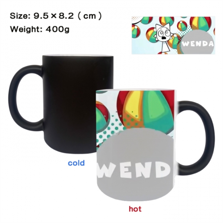 Sprunki Anime peripherals color changing ceramic cup tea cup mug 9.5X8.2cm