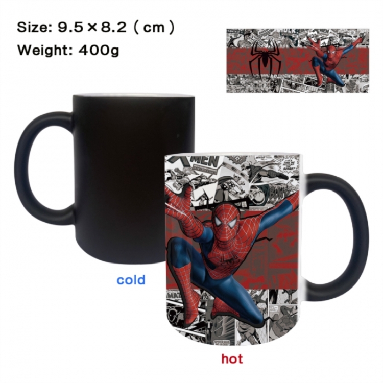 Marvel Anime peripherals color changing ceramic cup tea cup mug 9.5X8.2cm