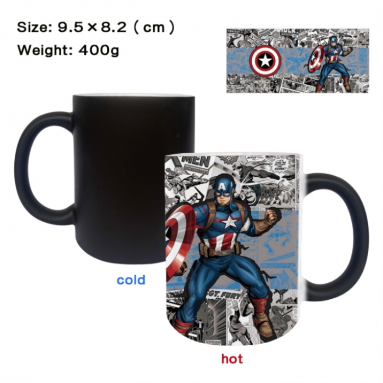 Marvel Anime peripherals color changing ceramic cup tea cup mug 9.5X8.2cm