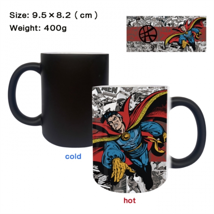 Marvel Anime peripherals color changing ceramic cup tea cup mug 9.5X8.2cm