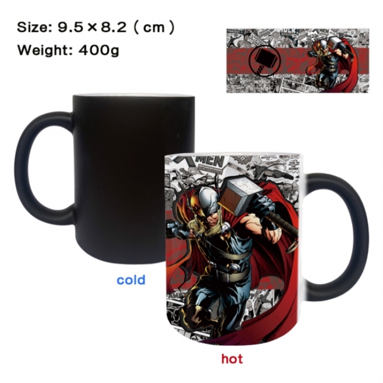 Marvel Anime peripherals color changing ceramic cup tea cup mug 9.5X8.2cm