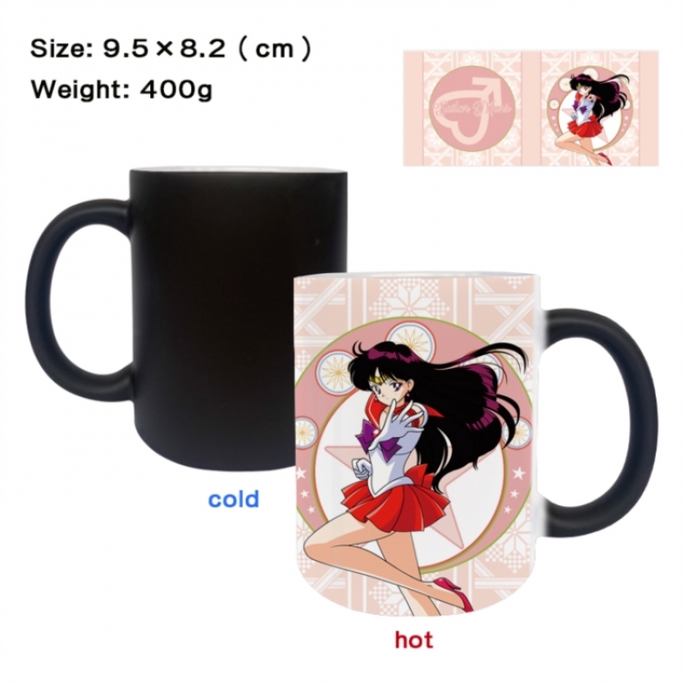 sailormoon Anime peripherals color changing ceramic cup tea cup mug 9.5X8.2cm