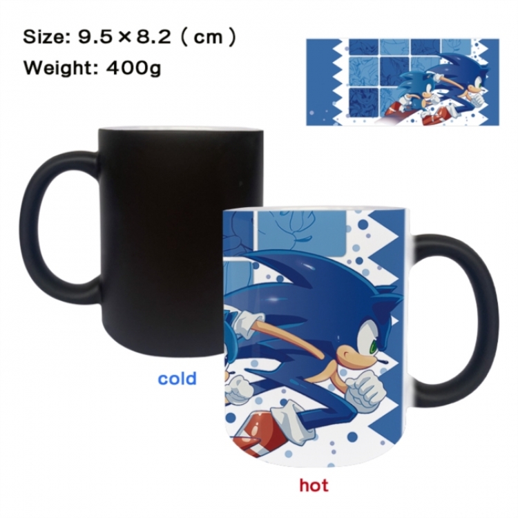 Sonic The Hedgehog Anime peripherals color changing ceramic cup tea cup mug 9.5X8.2cm