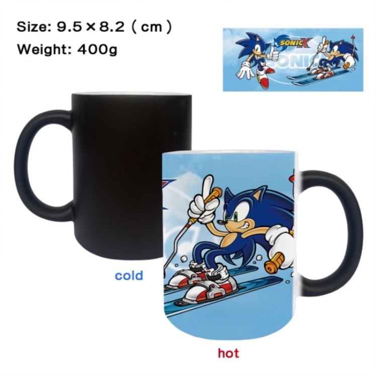 Sonic The Hedgehog Anime peripherals color changing ceramic cup tea cup mug 9.5X8.2cm