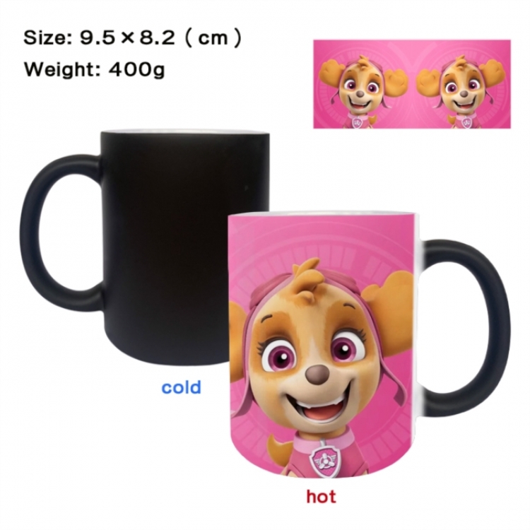 PAW Patrol Anime peripherals color changing ceramic cup tea cup mug 9.5X8.2cm