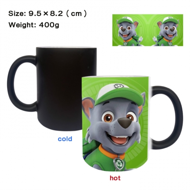 PAW Patrol Anime peripherals color changing ceramic cup tea cup mug 9.5X8.2cm