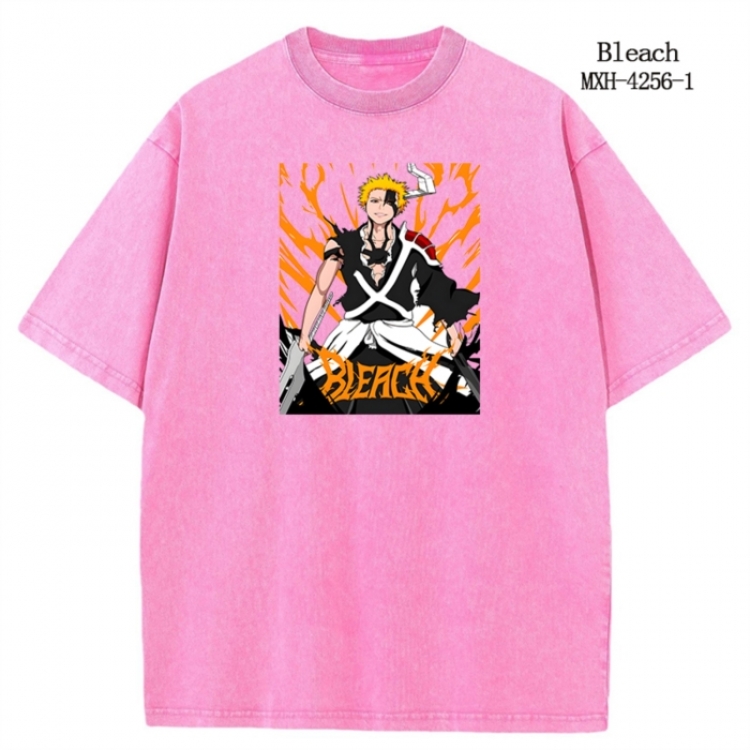 Bleach Anime peripheral pure cotton washed and worn T-shirt from S to 2XL