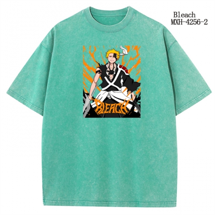 Bleach Anime peripheral pure cotton washed and worn T-shirt from S to 2XL