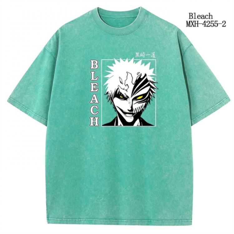 Bleach Anime peripheral pure cotton washed and worn T-shirt from S to 2XL