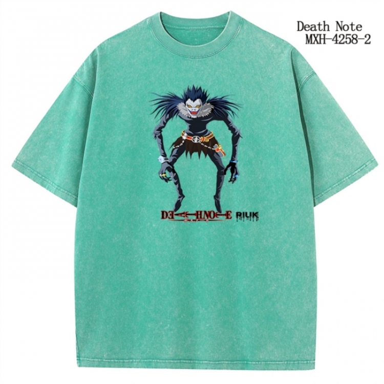 Death note Anime peripheral pure cotton washed and worn T-shirt from S to 2XL