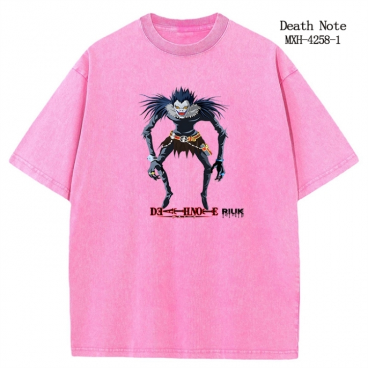 Death note Anime peripheral pure cotton washed and worn T-shirt from S to 2XL