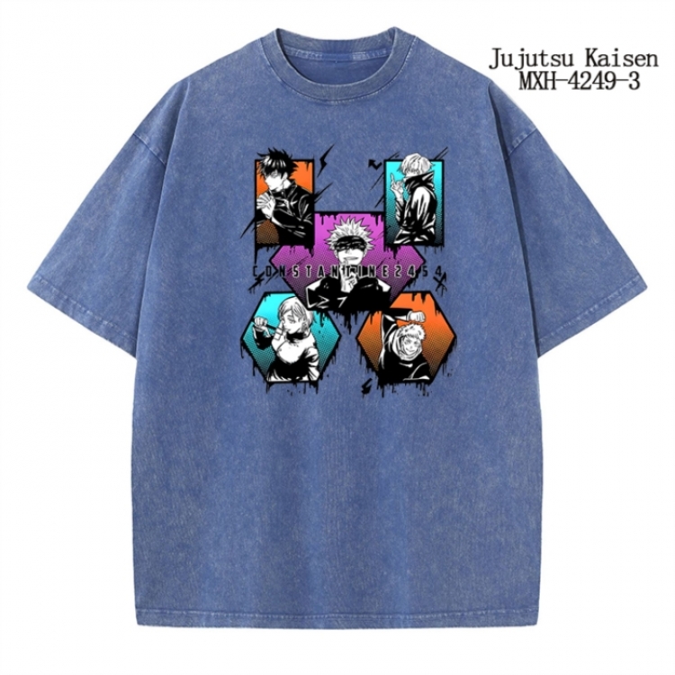 Jujutsu Kaisen Anime peripheral pure cotton washed and worn T-shirt from S to 2XL