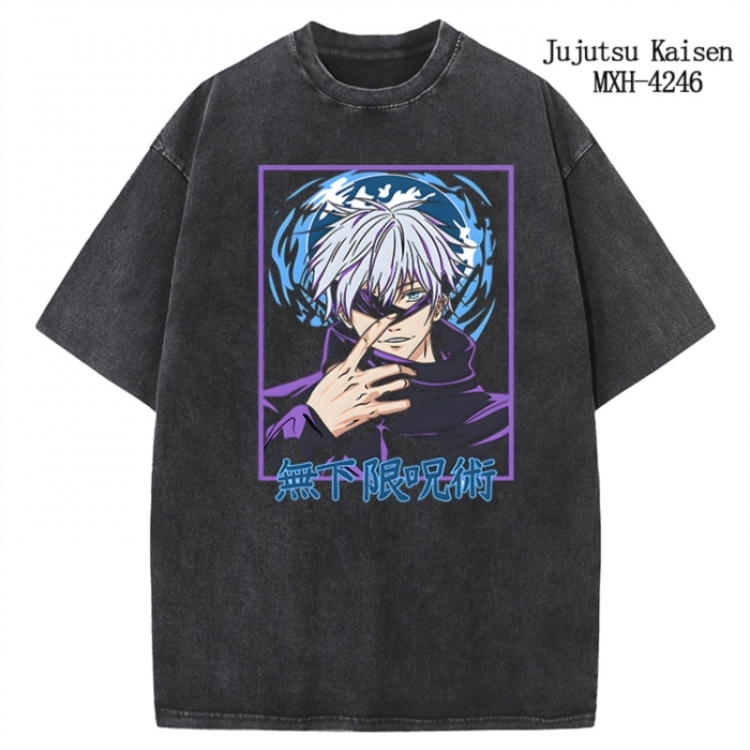 Jujutsu Kaisen Anime peripheral pure cotton washed and worn T-shirt from S to 2XL