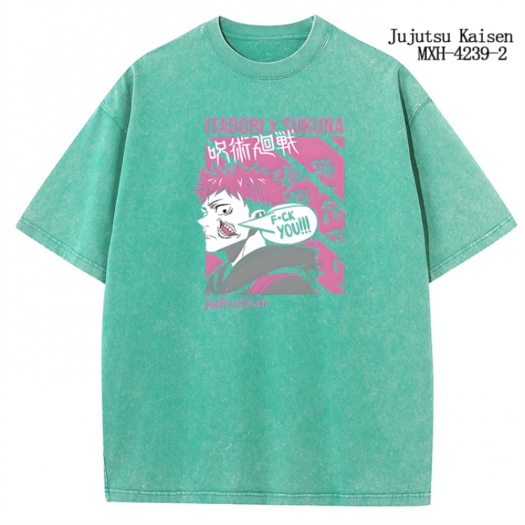 Jujutsu Kaisen Anime peripheral pure cotton washed and worn T-shirt from S to 2XL