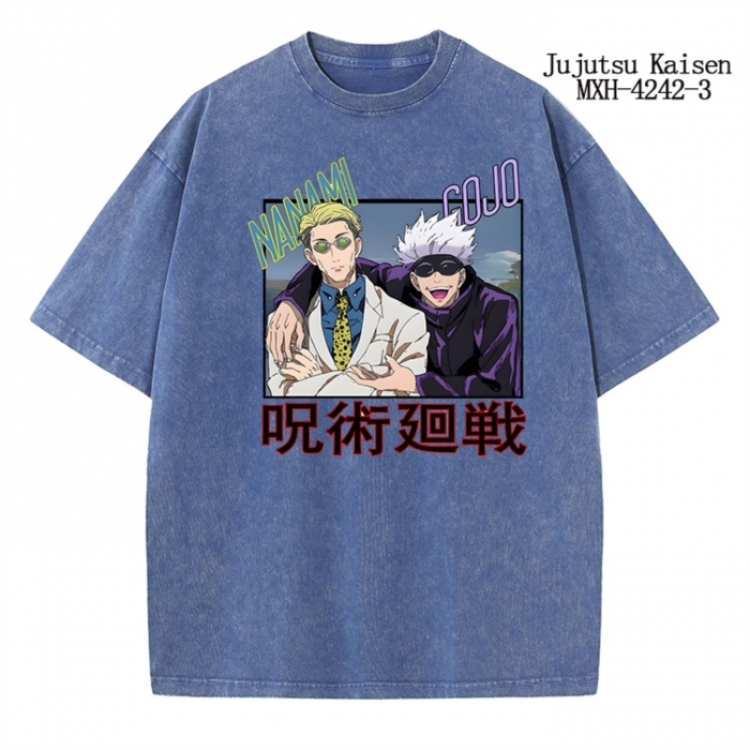 Jujutsu Kaisen Anime peripheral pure cotton washed and worn T-shirt from S to 2XL