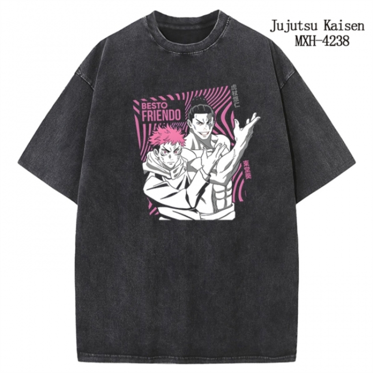 Jujutsu Kaisen Anime peripheral pure cotton washed and worn T-shirt from S to 2XL