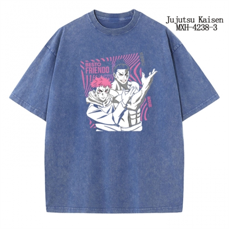 Jujutsu Kaisen Anime peripheral pure cotton washed and worn T-shirt from S to 2XL