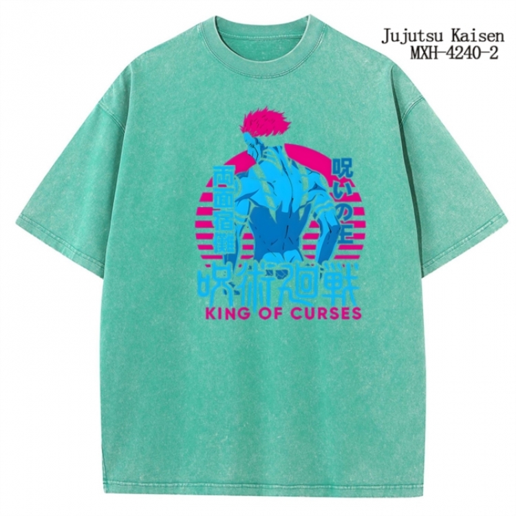 Jujutsu Kaisen Anime peripheral pure cotton washed and worn T-shirt from S to 2XL