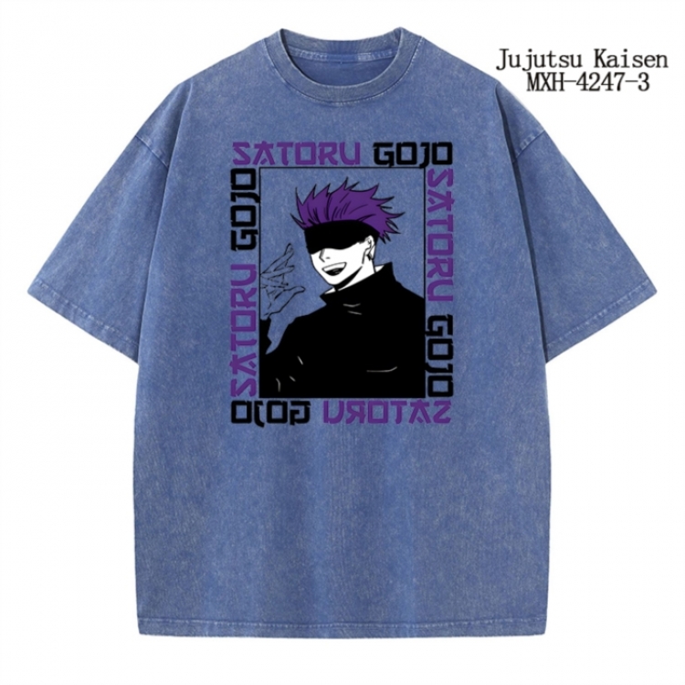 Jujutsu Kaisen Anime peripheral pure cotton washed and worn T-shirt from S to 2XL