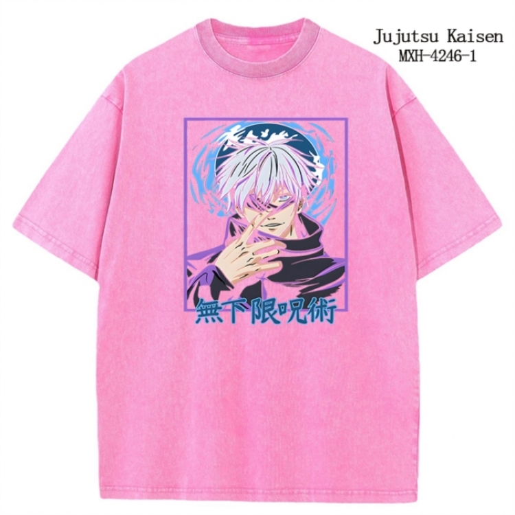Jujutsu Kaisen Anime peripheral pure cotton washed and worn T-shirt from S to 2XL