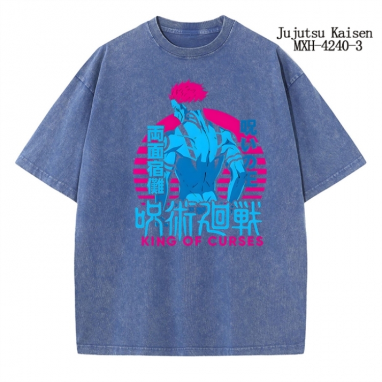 Jujutsu Kaisen Anime peripheral pure cotton washed and worn T-shirt from S to 2XL
