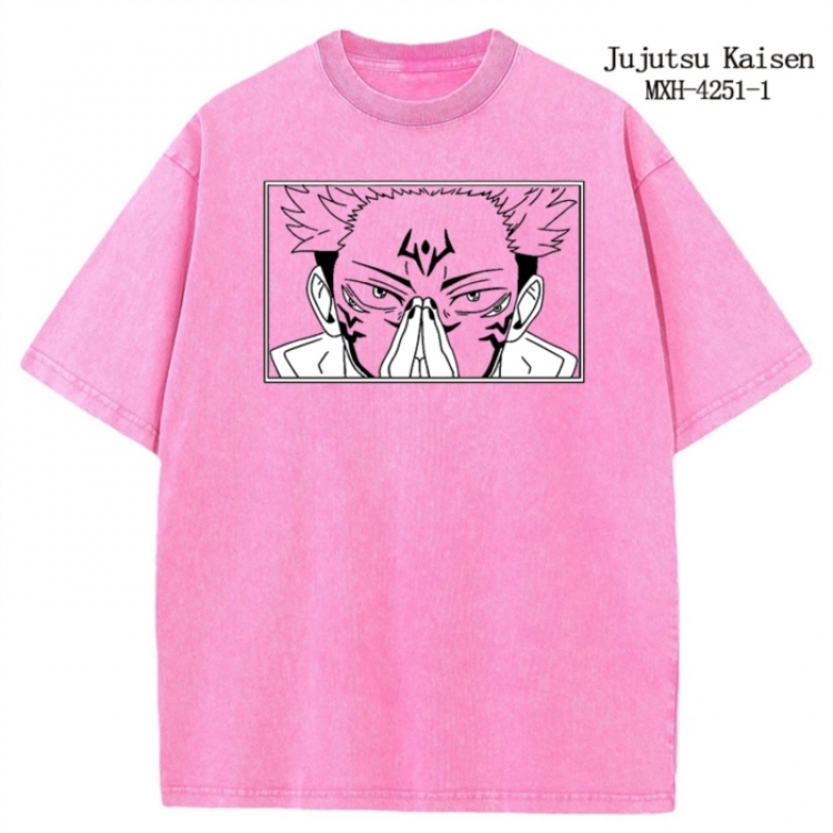 Jujutsu Kaisen Anime peripheral pure cotton washed and worn T-shirt from S to 2XL