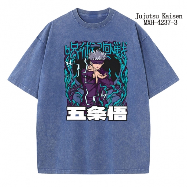 Jujutsu Kaisen Anime peripheral pure cotton washed and worn T-shirt from S to 2XL