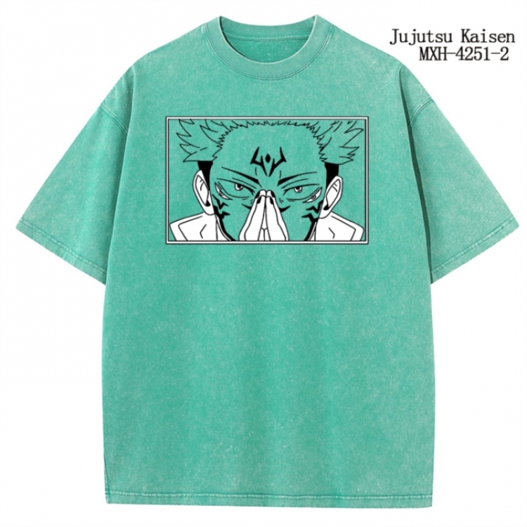 Jujutsu Kaisen Anime peripheral pure cotton washed and worn T-shirt from S to 2XL