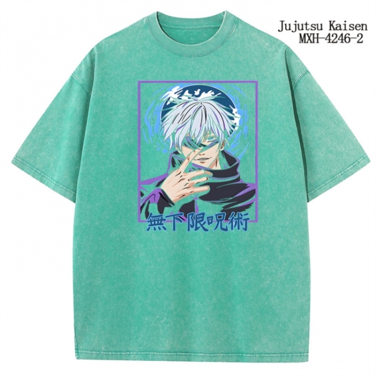 Jujutsu Kaisen Anime peripheral pure cotton washed and worn T-shirt from S to 2XL