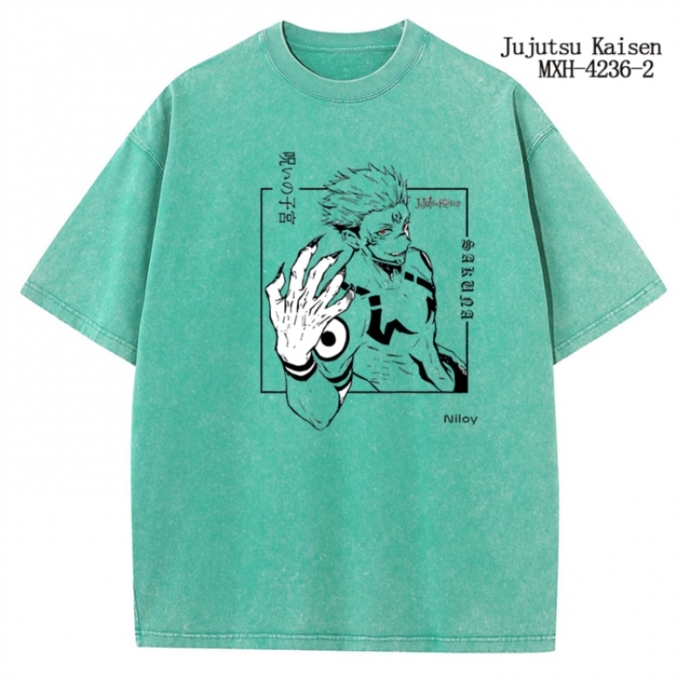 Jujutsu Kaisen Anime peripheral pure cotton washed and worn T-shirt from S to 2XL