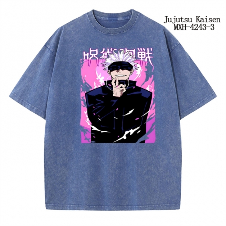 Jujutsu Kaisen Anime peripheral pure cotton washed and worn T-shirt from S to 2XL