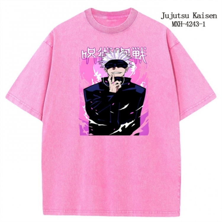 Jujutsu Kaisen Anime peripheral pure cotton washed and worn T-shirt from S to 2XL