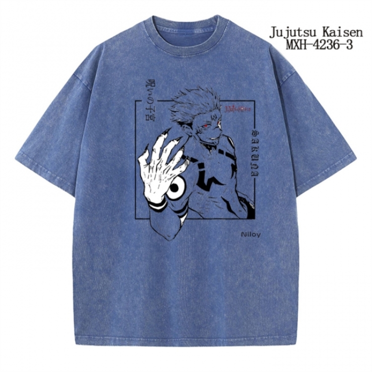 Jujutsu Kaisen Anime peripheral pure cotton washed and worn T-shirt from S to 2XL