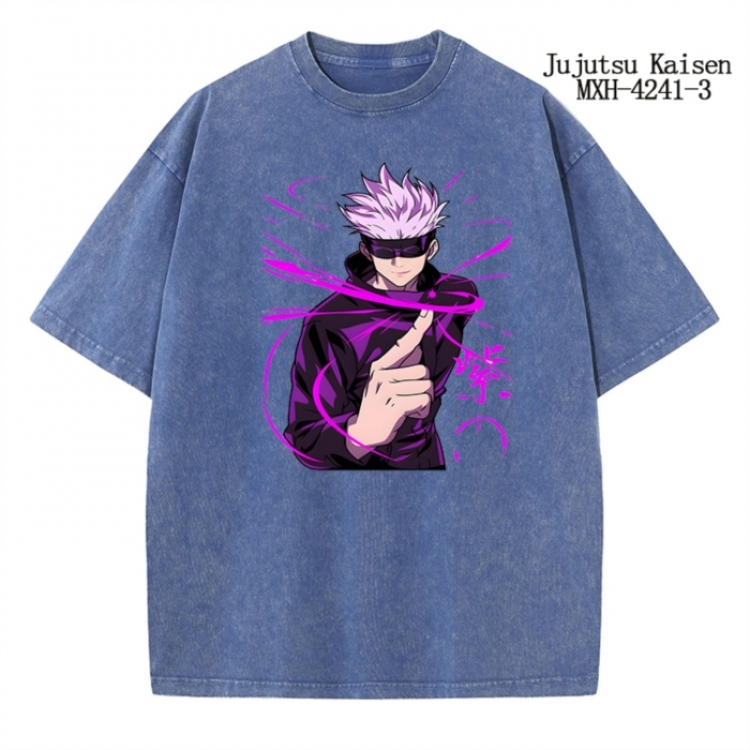 Jujutsu Kaisen Anime peripheral pure cotton washed and worn T-shirt from S to 2XL