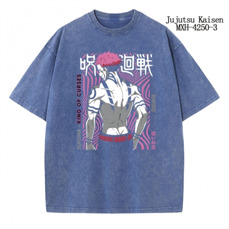 Jujutsu Kaisen Anime peripheral pure cotton washed and worn T-shirt from S to 2XL