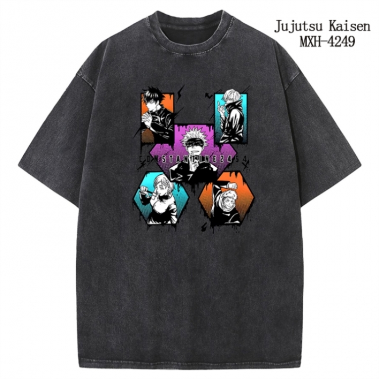 Jujutsu Kaisen Anime peripheral pure cotton washed and worn T-shirt from S to 2XL