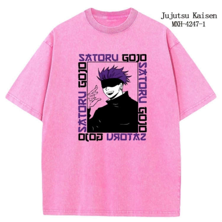Jujutsu Kaisen Anime peripheral pure cotton washed and worn T-shirt from S to 2XL