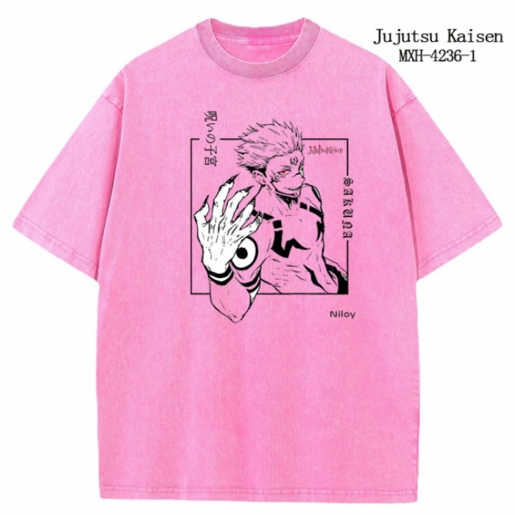 Jujutsu Kaisen Anime peripheral pure cotton washed and worn T-shirt from S to 2XL