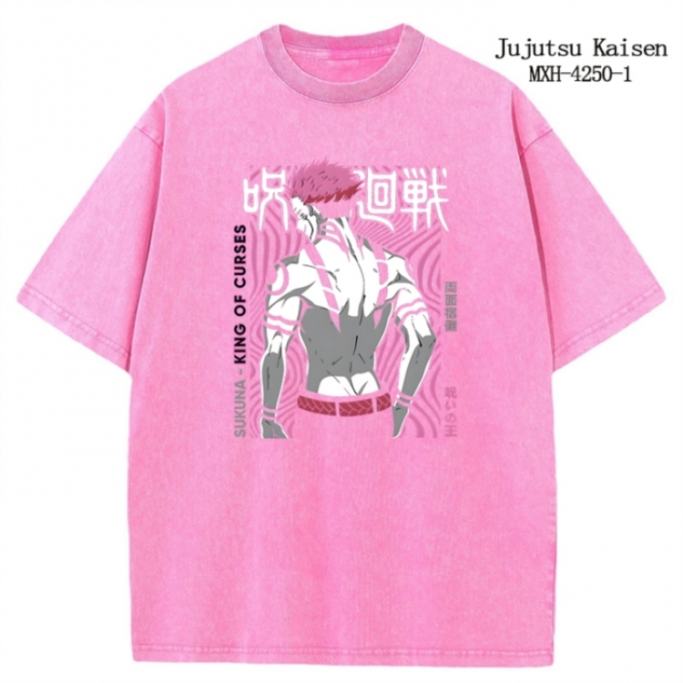 Jujutsu Kaisen Anime peripheral pure cotton washed and worn T-shirt from S to 2XL