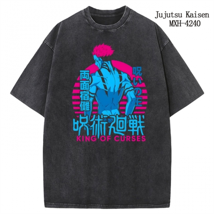 Jujutsu Kaisen Anime peripheral pure cotton washed and worn T-shirt from S to 2XL