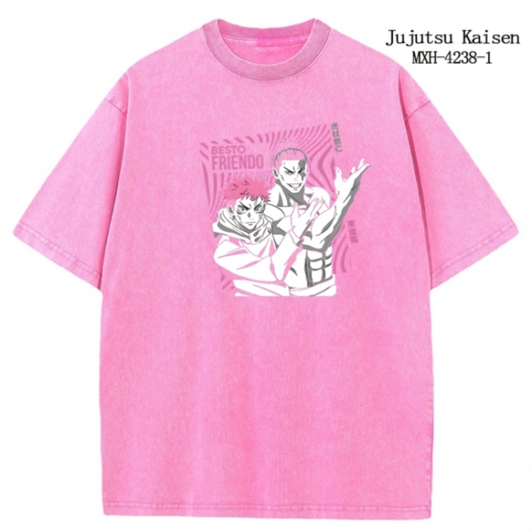 Jujutsu Kaisen Anime peripheral pure cotton washed and worn T-shirt from S to 2XL