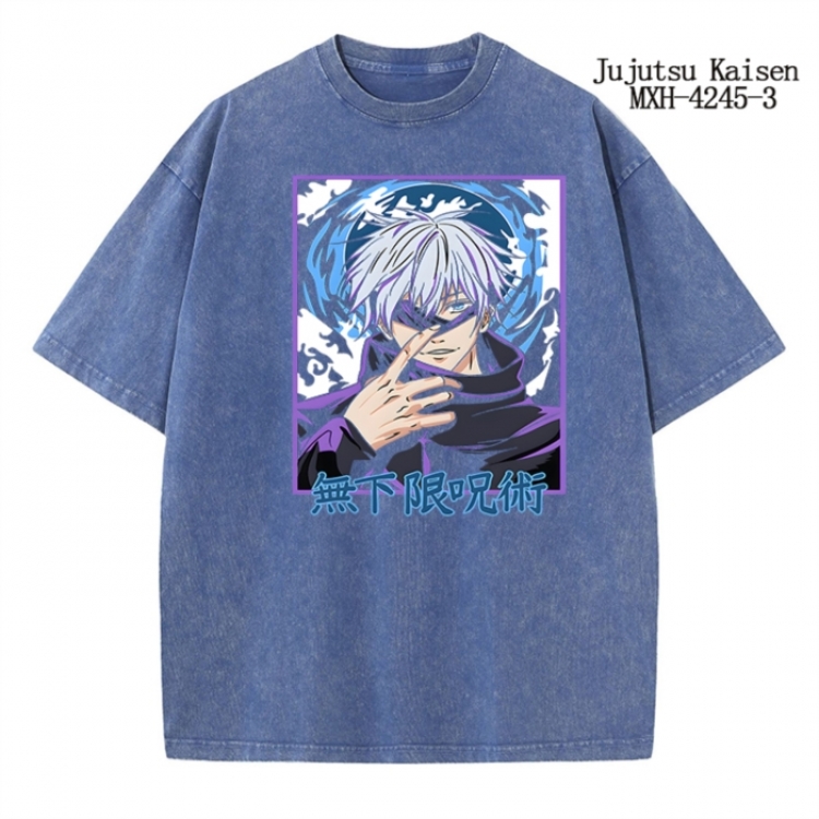 Jujutsu Kaisen Anime peripheral pure cotton washed and worn T-shirt from S to 2XL