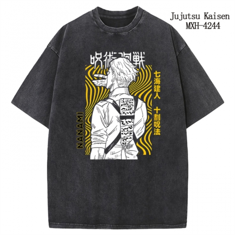 Jujutsu Kaisen Anime peripheral pure cotton washed and worn T-shirt from S to 2XL