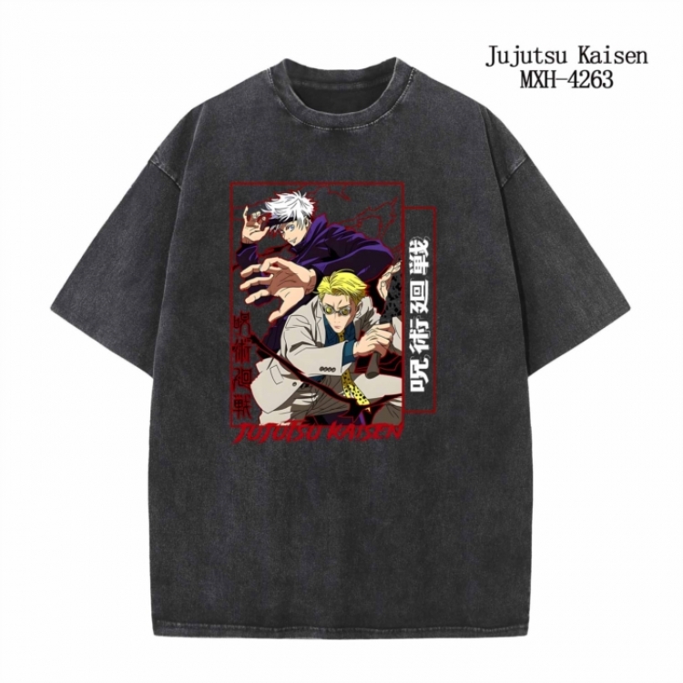 Jujutsu Kaisen Anime peripheral pure cotton washed and worn T-shirt from S to 2XL