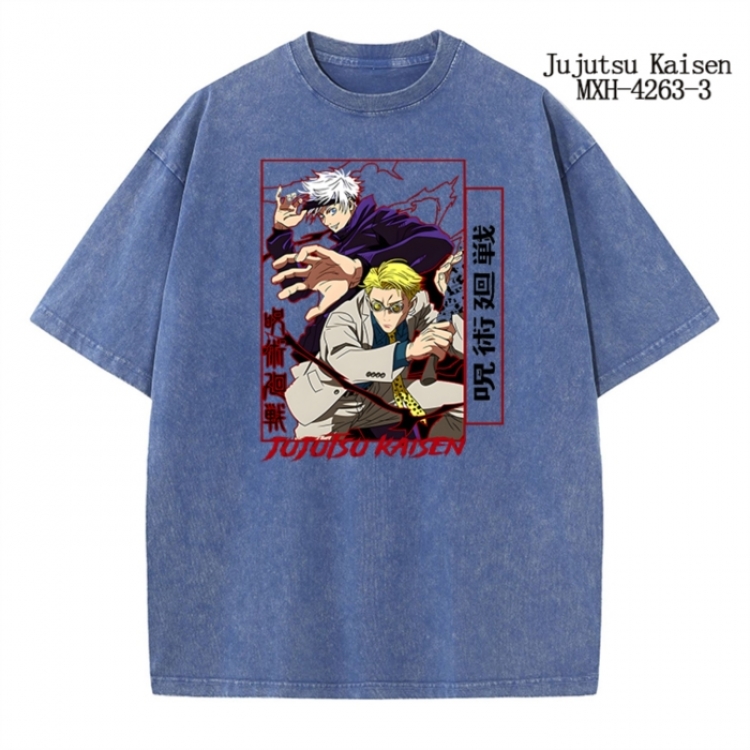 Jujutsu Kaisen Anime peripheral pure cotton washed and worn T-shirt from S to 2XL