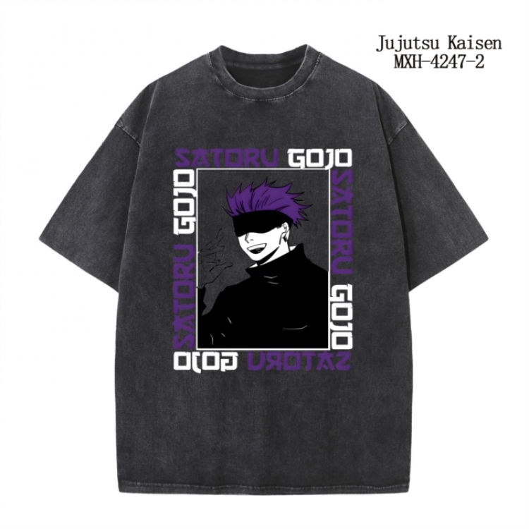 Jujutsu Kaisen Anime peripheral pure cotton washed and worn T-shirt from S to 2XL