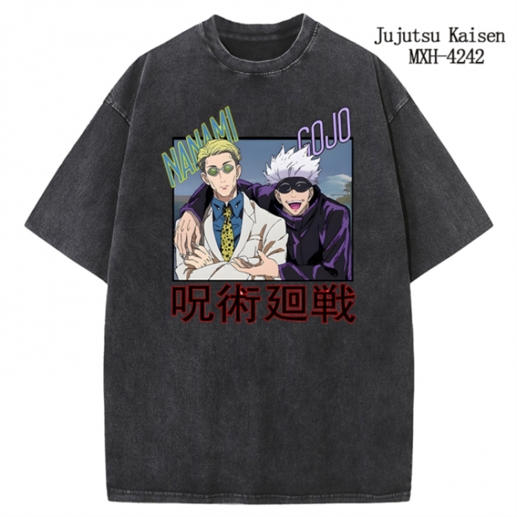 Jujutsu Kaisen Anime peripheral pure cotton washed and worn T-shirt from S to 2XL
