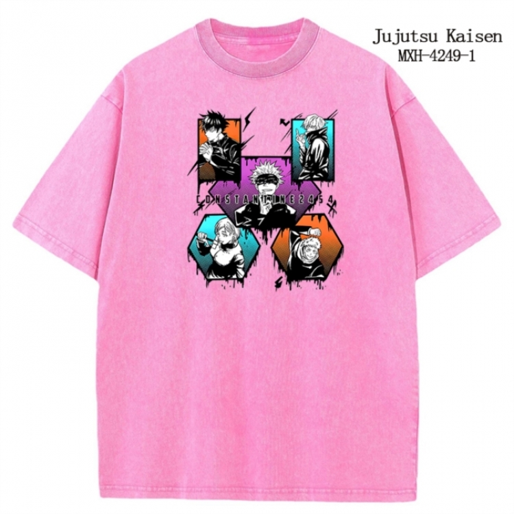 Jujutsu Kaisen Anime peripheral pure cotton washed and worn T-shirt from S to 2XL